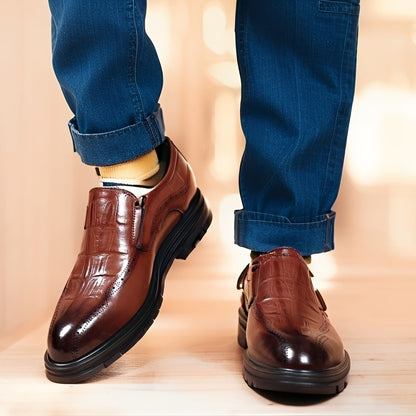 Leather Shoes for Men Wedding Formal Oxfords Business Casual Office Work Shoes for Men Classic Luxury Pointy Men's Dress Shoes