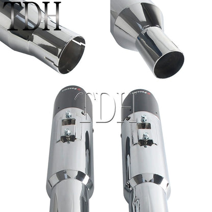 Motorcycle Exhaust System Carbon Fiber Muffler Pipe For Harley Street Road Glide ST FLTRXST FLHXST FLHX PAZOMA Exhaust Mufflers