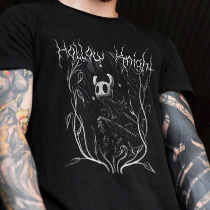Retro Shirt Shirt Independent Game T Shirt FASHION Dark Fantasy Bagot Metal Style T Shirt HOLLOW KNIGHT