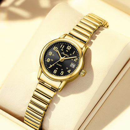 LIGE Sunkta Fashion Luxury Woman Watch Elegant Classic Simple Waterproof Calendar Stainless Belt Women's Wristwatch  Ladies Gift