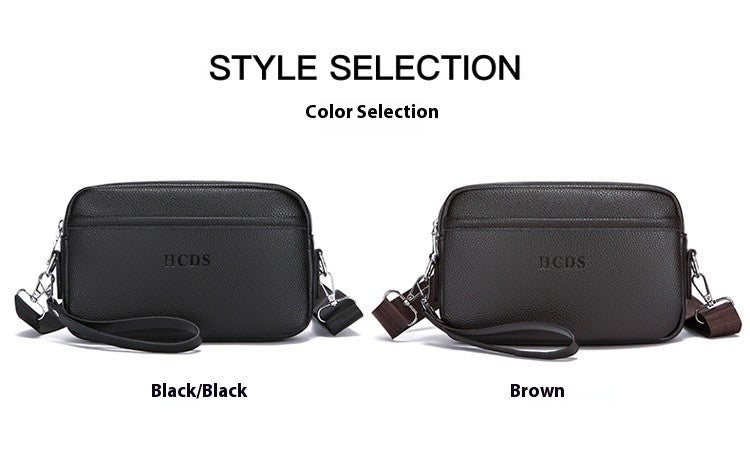 New Style Casual Men's Single Shoulder Bag - Portable Side-Hand Carrying Bag With Wrist Strap - Business-Style Crossbody Bag