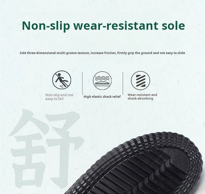 2025 New Women's cloth Shoes Soft soled comfort grandma footwear Casual lightweight lazy flats Ladies breathable non slip shoes