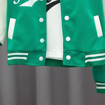 Baby Baseball Clothing Suit Boys Girls Casual Sports Sets 3 Pcs Coat Pants tripartite Spring Autumn Thin Baby Tracksuit Outfits