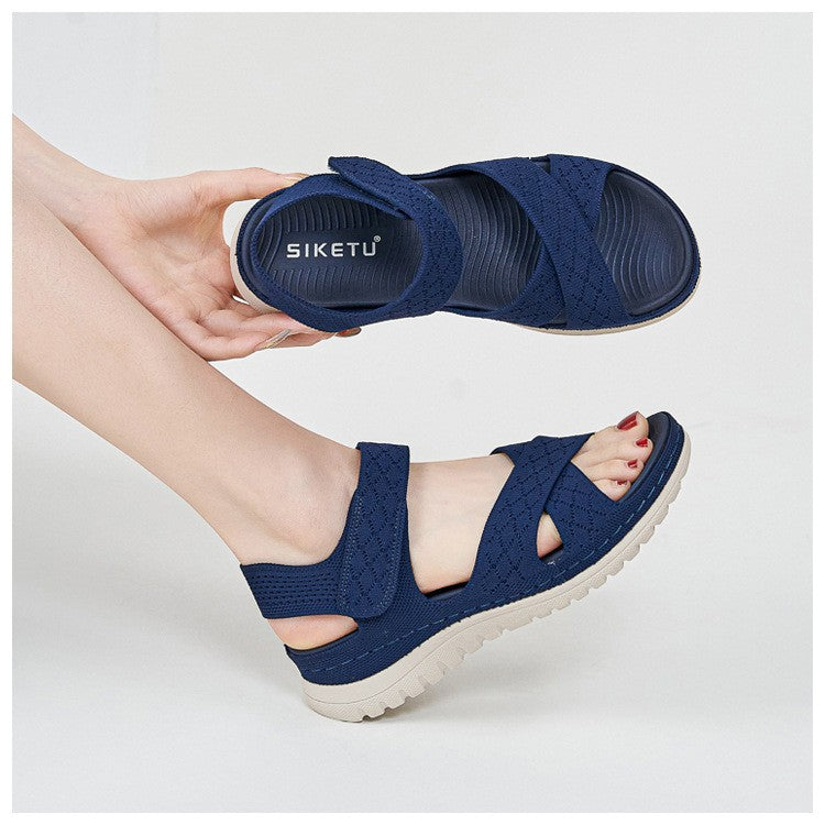 Low Sandals Woman Leather Shoes Summer Heels Large Size Low-heeled Girls Sports Big Comfort Fashion Clogs 2024 Slides Scandals