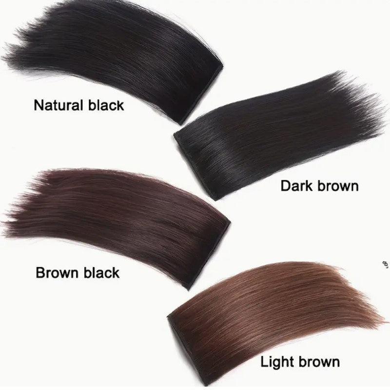 10cm Extensão de Cabelo Sintético Curto Liso Invisible Pad Forro Lateral Superior da Cabeça Aplique para Mulheres