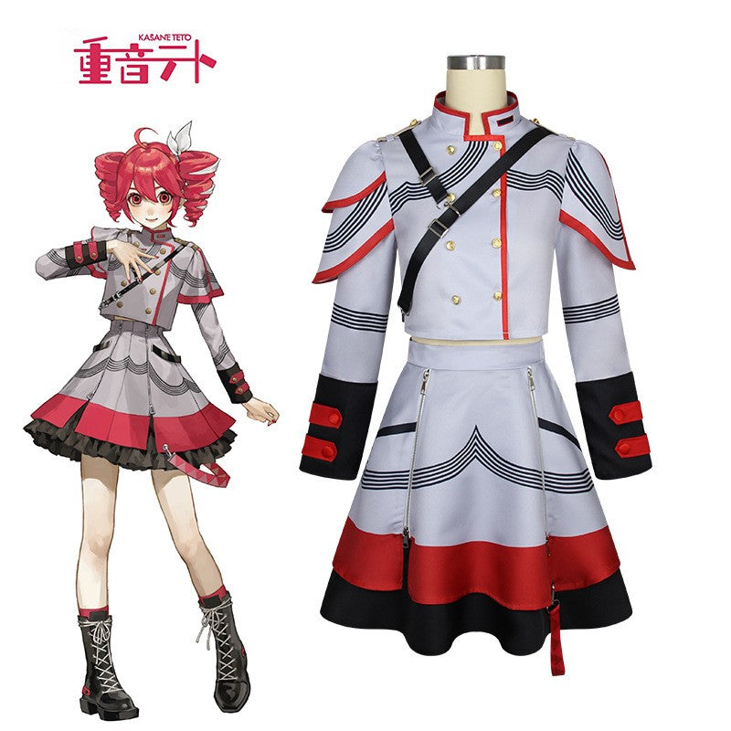 Anime Wholesale Kasane Teto Cosplay Costume Anime Vtuber Cosplay Dress Halloween Party Women Performance Suit for Kasane Teto