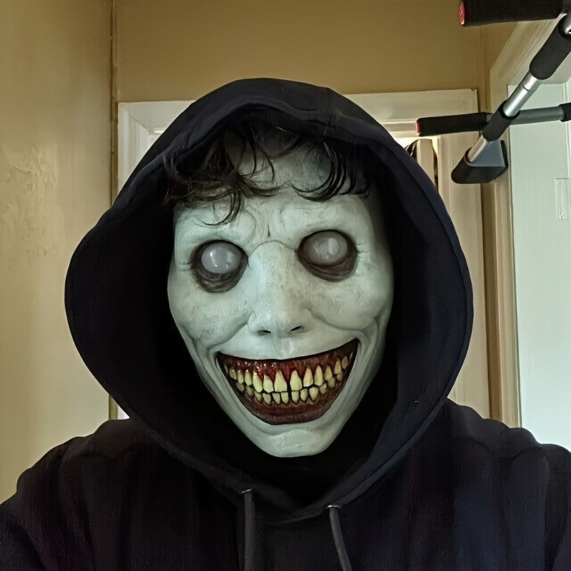 Christmas Zombie Mask - Scary Clown & Demon Dual Face Design, Lightweight Breathable for Cosplay