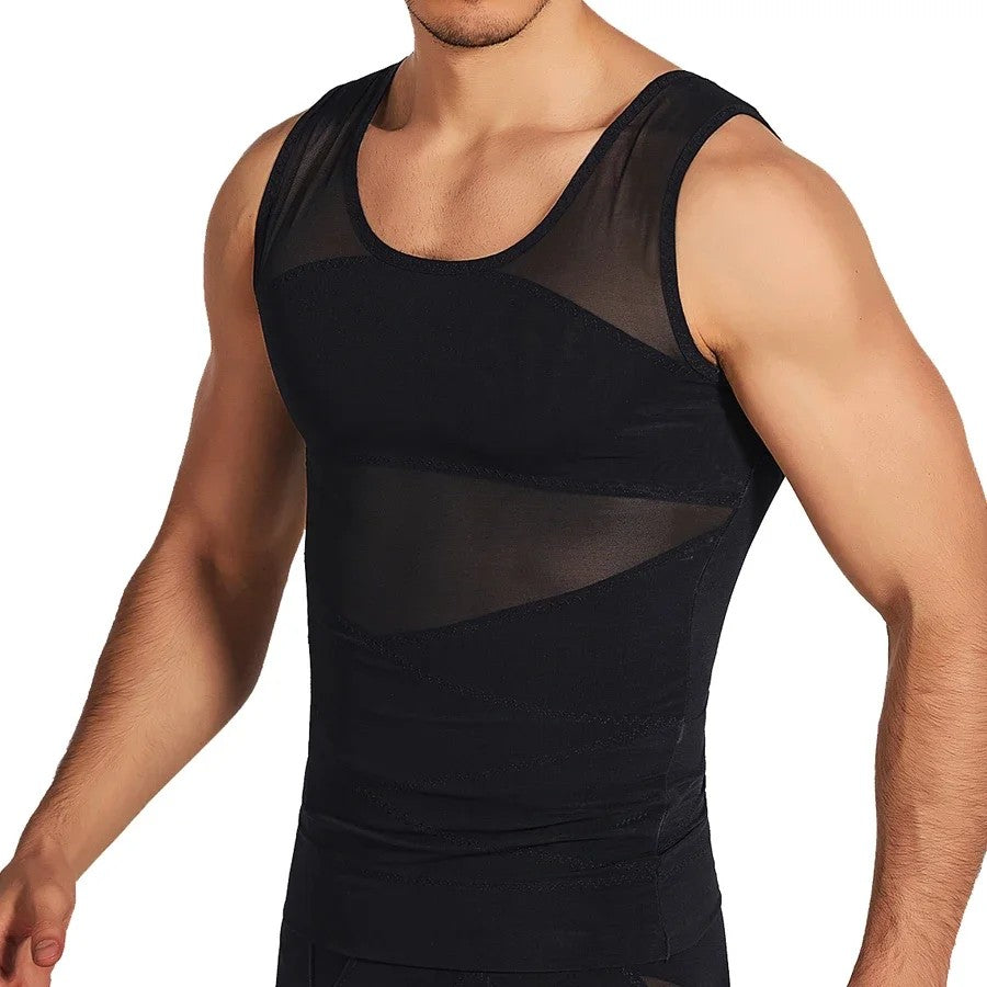 Men Fitness Clothes Compression Sports Vest Tight Base Layer Sleeveless Shirt Mesh Tops Singlet Sweatshirt Sportswear Activewear