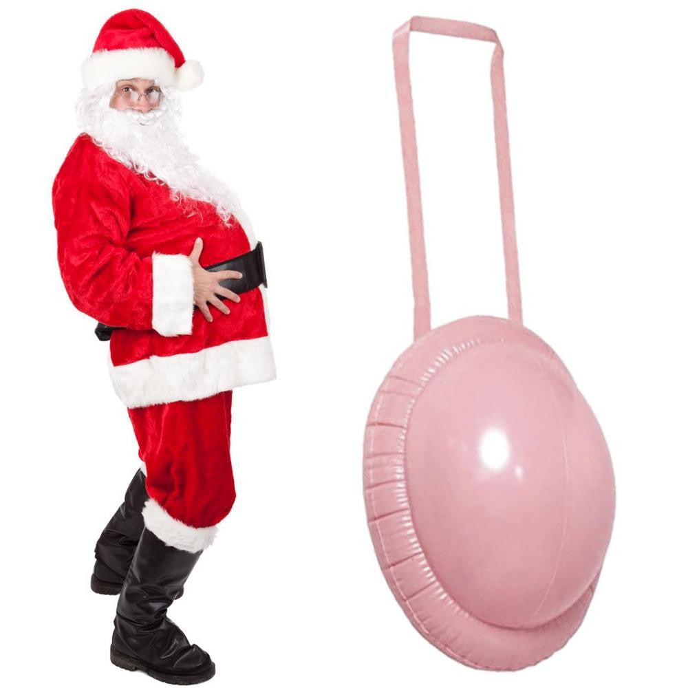 Inflatable Pregnant Belly Fake Beer Belly Christmas Santa Claus Belly for Halloween Cosplay Dress Stage Show Role-playing Props