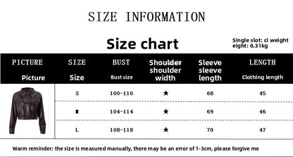 2025 Fashion Faux Leather Jacket Aesthetic Fashion Streetwear Turn-down Collar Coat Women Autumn Casual Simple Long Sleeve Coats