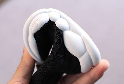 Fashion Design Children Shoes All Seasons Kids High Sneakers Soft Breathable Mesh Unisex Boys Girls Casual Sport Shoes