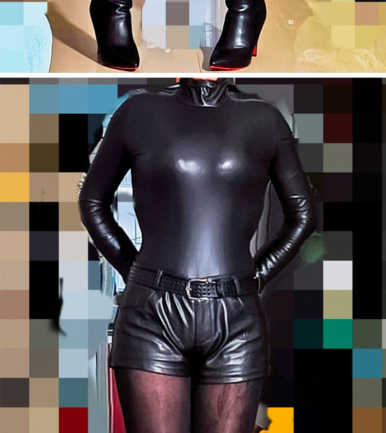 Ods Luxury Designer Sexy Pointed Toe Pole Knee High Brown Black Leather Red Sole Botas Mujer Boots For Women 8 10cm Big 41434546