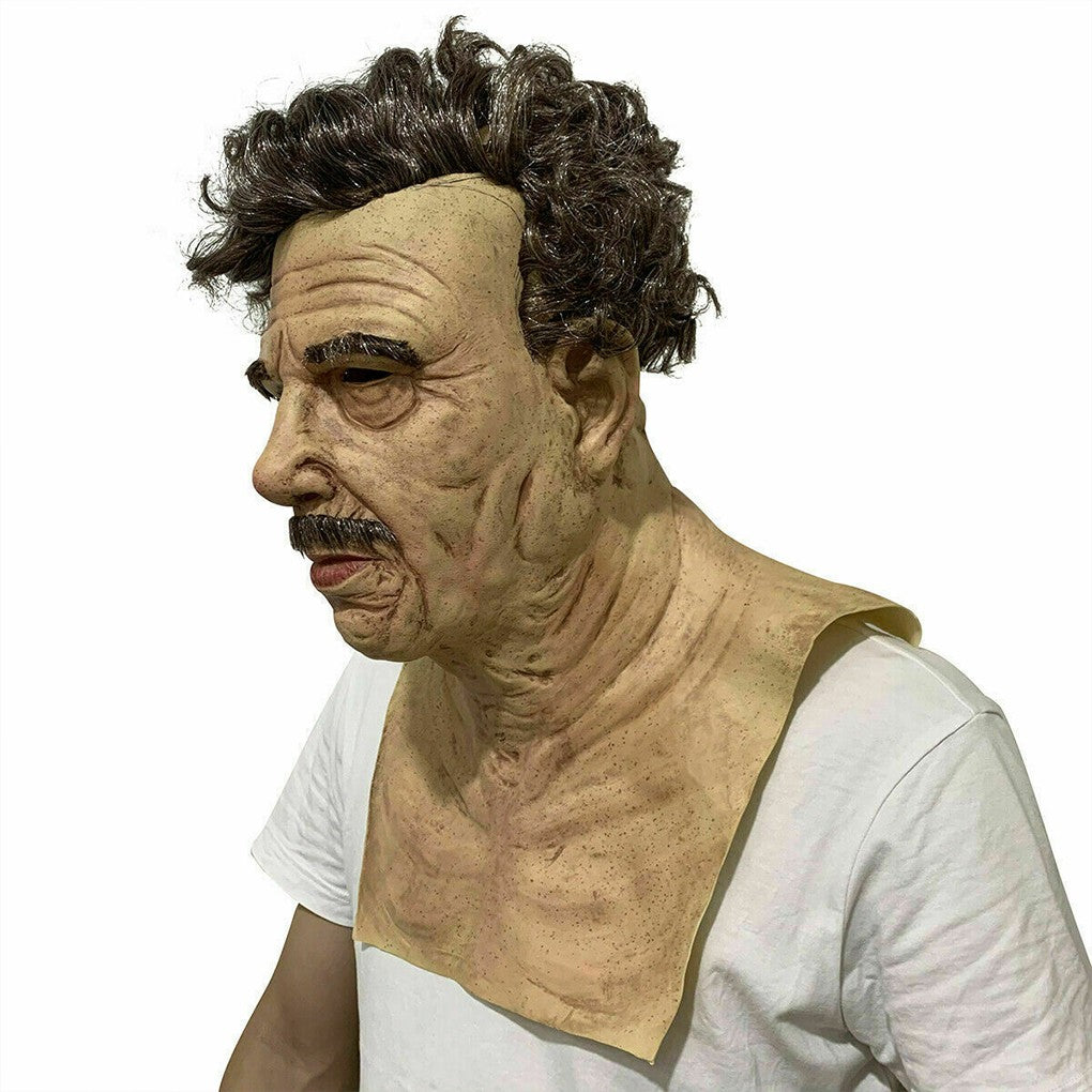 Elderly Woman Man Mask Wrinkle Full for Head Mask Grandpa/Grandma Face Mask Devil Novelty Supplies Halloween Party Cosplay Props