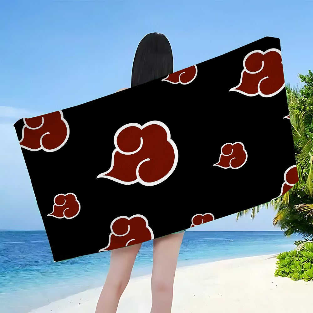 N-Naruto A-Akatsuki Anime Beach Swimming Towel Soft Absorbent Washcloth Children's Gifts for Kids Travel Camping Gym