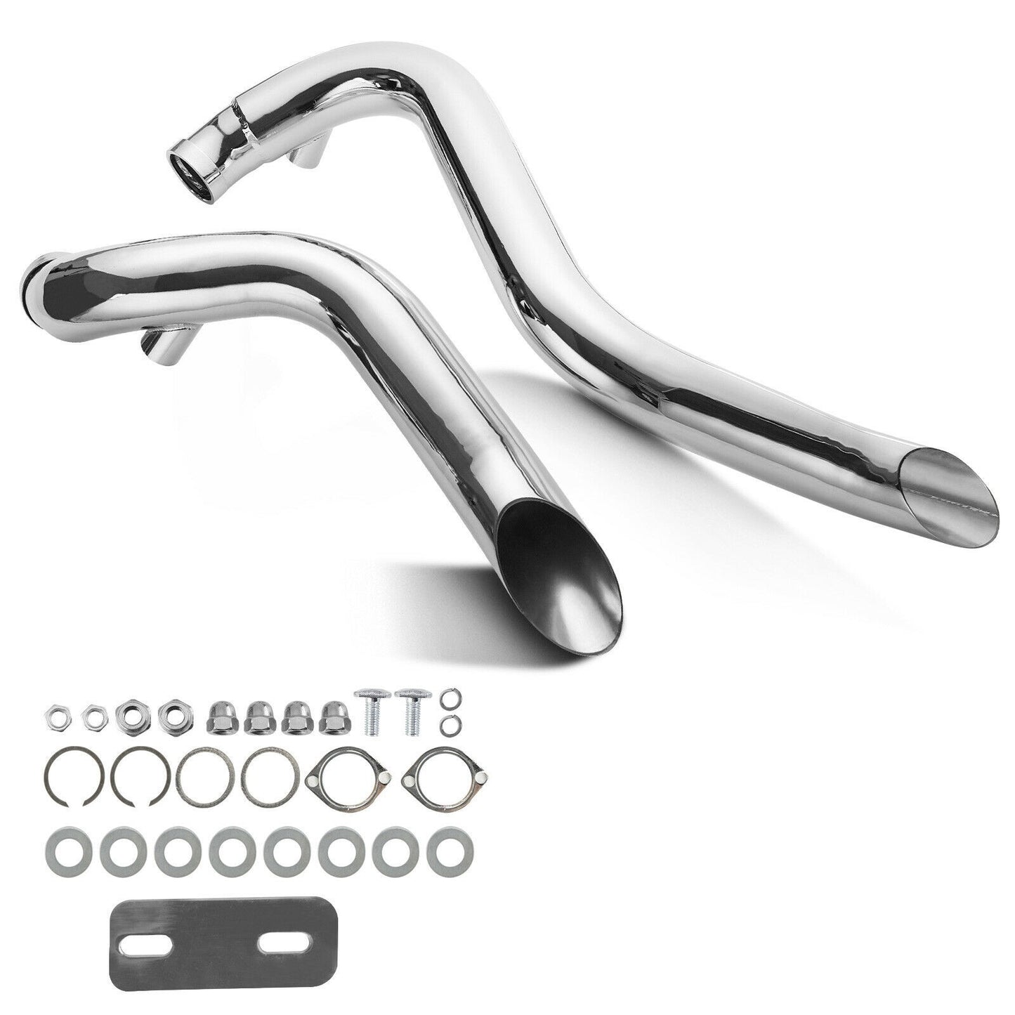 KEMIMOTO Motorcycle Exhaust Pipes 2" Drag Pipes Exhaust For Softail Dyna Sportster Chopper Bobber 1984-2017 Exhaust Systems Part