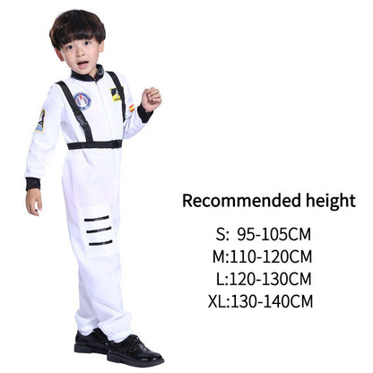 Adult Astronaut Spacesuit Jumpsuit Cosplay Costume Kids Bodysuit Flight Suit Halloween Costume Performance Costumes