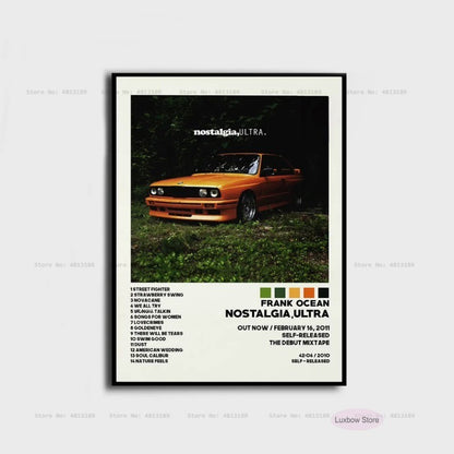 New Frank Poster Prints Ocean Blonde Nostalgia Ultra Hip Hop Music Album Canvas Painting Art Wall Picture Living Room Home Decor