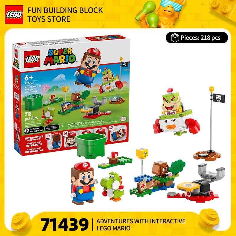 LEGO Peças de Montar Super Mario Série 71439 71441 Aventura com Mario Blocos de Montar Infantis Brinquedo de Presente