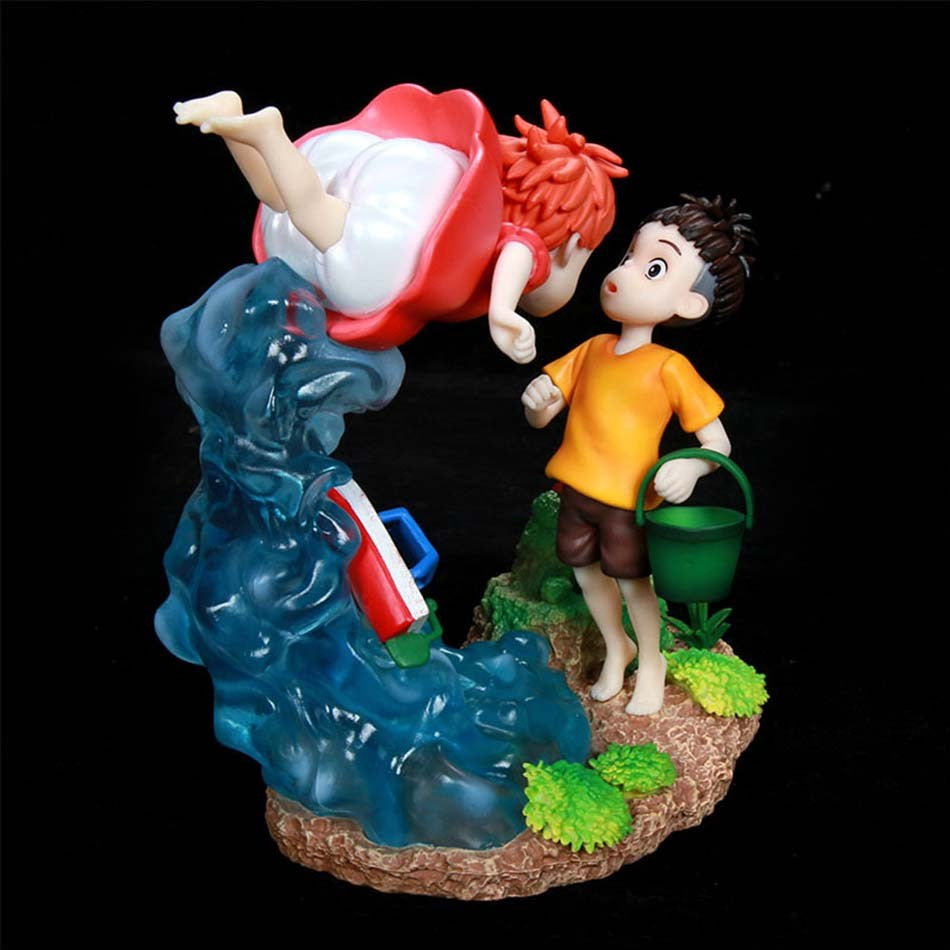 Ponyo on The Cliff Figure Ponyo Sou Sky Seagal Figura Estátua Pvc Anime Action Figurine Modelo Boneca Brinquedo Colecionável Presente De Aniversário