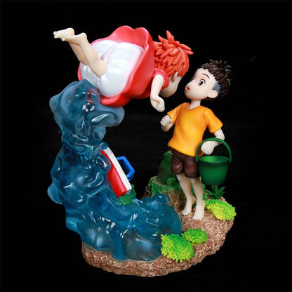 Ponyo on The Cliff Figure Ponyo Sou Sky Seagal Figura Estátua Pvc Anime Action Figurine Modelo Boneca Brinquedo Colecionável Presente De Aniversário