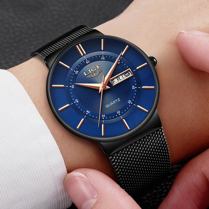 LIGE Quartz Stainless Steel Women Wristwatch Retro Hot Style Great Japanese Movement Quality Fashion Waterproof Watch for Women