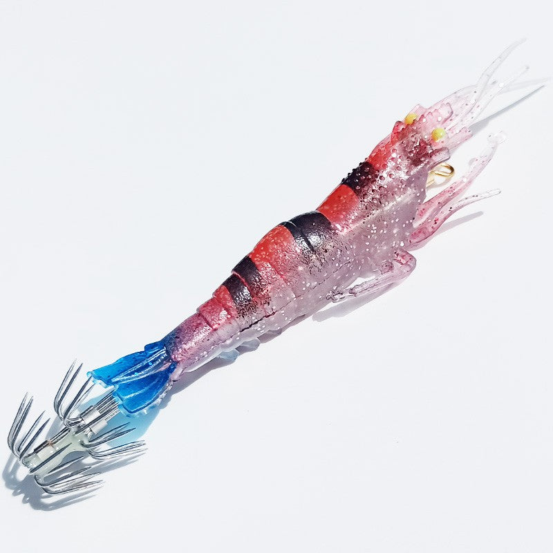 1 unidade 10g 11cm Camarão Macio Isca de Pesca Luminosa Polvo Lula Choco Isca Artificial pesca Apetrechos de Pesca