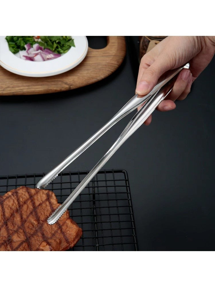 Stainless Steel Barbecue Clip Multipurpose Barbecue Salad Picnic Grill Tongs Food Grade Grippers Picnic Meat BBQ Cooking Gadgets
