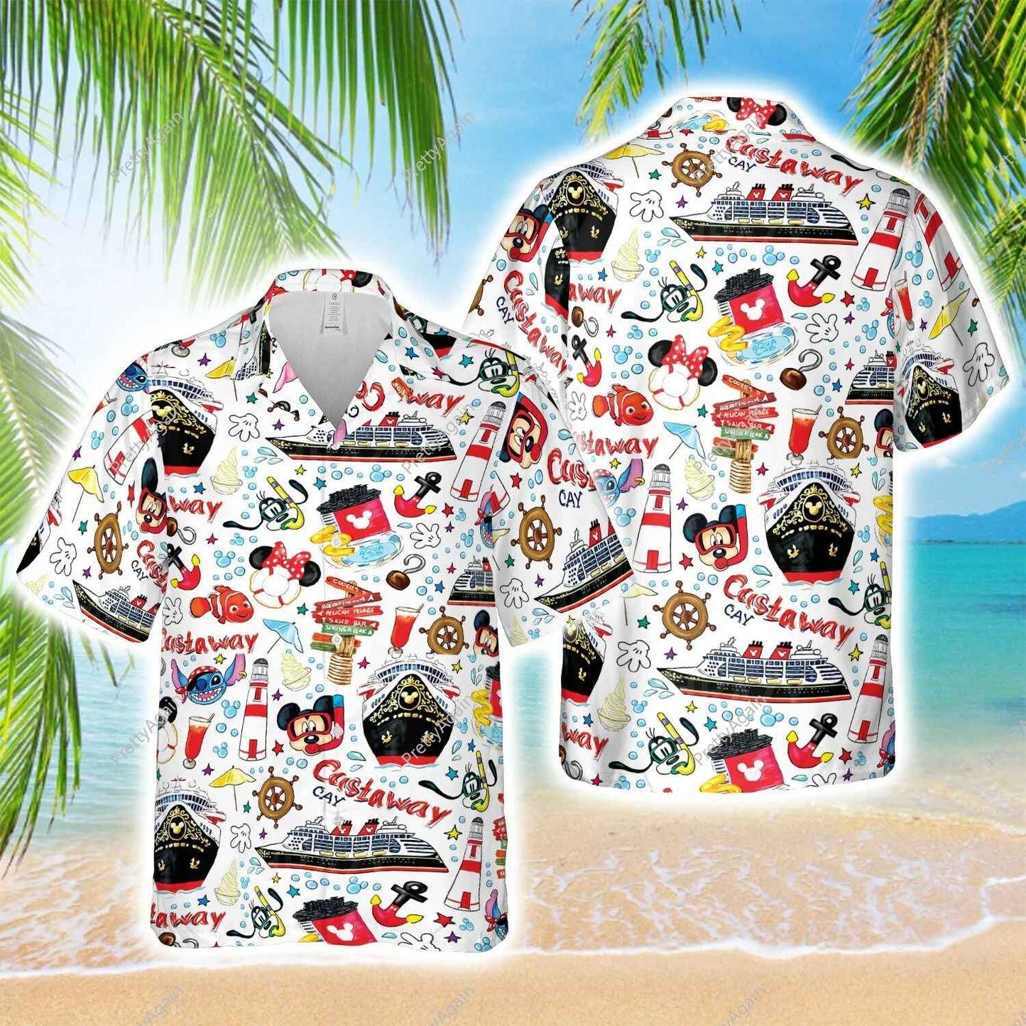 Camisa Hawaiana Con Estampado De Disney Cruise Para Hombre Y mujer, Camisa De Manga Corta Con botones, Camisa Hawaiana De Mickey