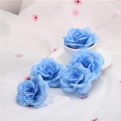 10pcs 8cm Black Artificial Rose Silk Flower Heads Decorative Flowers for Wedding Home Birthday Party New Year Banquet Decoration