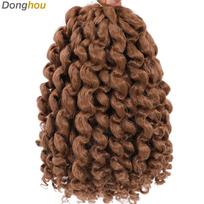 1-4 Pacotes 2X Ringlet Wand Curl Jamaican Bounce 8 polegadas Sintético Wand Curl Twist Braids Hair Crochet Cabelo Cacheado Extensões 20 Raízes