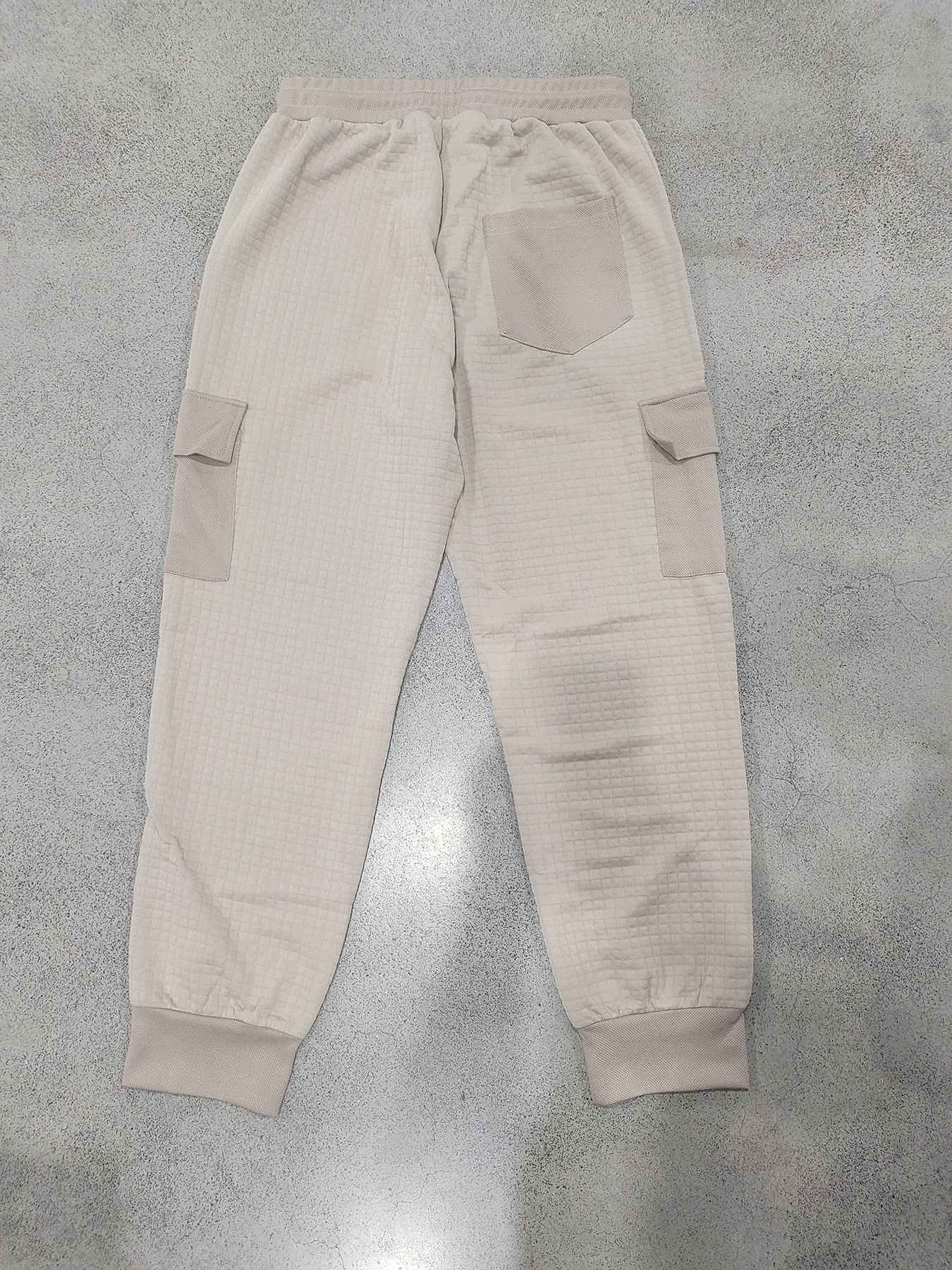 Men's Clothing  Pants Autumn Winter Fashion Casual Heavyweight Small Check Loose Jogger Sweatpants Waffles
