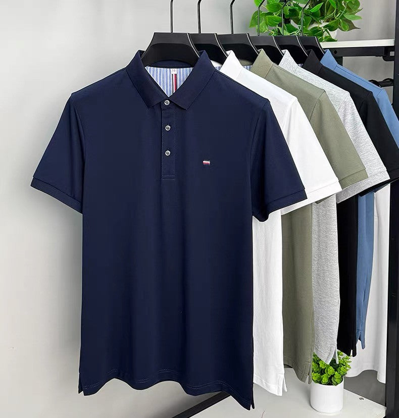 Summer luxury brand short sleeve POLO shirt men's fashion custom design embroidered top comfortable breathable casual T-shirt