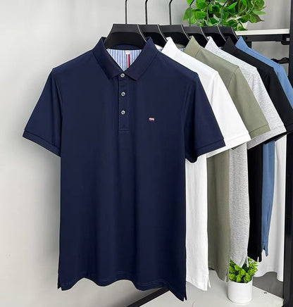 Summer luxury brand short sleeve POLO shirt men's fashion custom design embroidered top comfortable breathable casual T-shirt