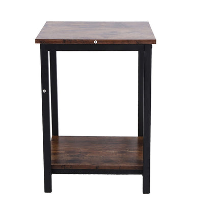 Bedroom Side Table Simple Double Layer Storage Cabinet Side Industrial Coffee Table Desk for Living Room Household Supplies