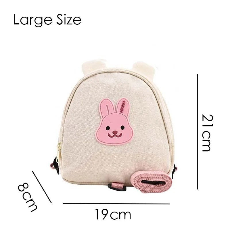 Mochilas Infantis de Lona, Bolsas Escolares de Jardim de Infância, Urso, Coelhinho, Coreana, Antiperda, Bolsas Infantis para Meninas, Meninos, Mochilas Infantis para Viagem