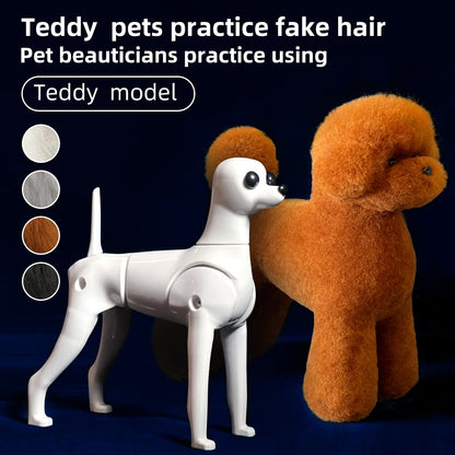 Teddy Pet simulation hair beauty fake beautician practicing dog standard Teddy full body fake head, skeleton model?pet groomer