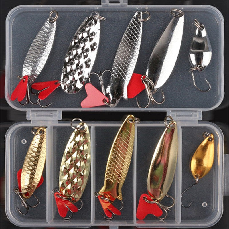 Fishing Lure Kit 10PCS 12PCS 16PCS 20PCS 36PCS sets Trolling Jigging Lure Metal Spoon Bass Pike Tackle Accessories With Box