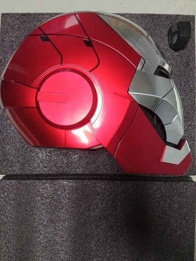 Capacete Homem de Ferro Mk5 Elétrico com Controle de Voz Máscara Vestível 1:1 Abertura e Fechamento Automático Modelo Colecionável Presente para Adultos