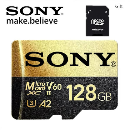 Cartão de Memória SONY TF 1TB Alta Velocidade Micro SD Card 1024GB 128GB 256GB 512GB A2 U3 V30 Cartões Flash SD TF Para Celular Xiaomi Computador