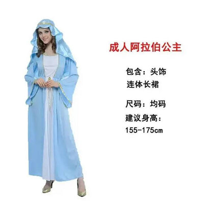 Aladdin  India Middle East  Dubai Robe Shepherd's Costume For Men And Women Halloween Adult's Cosplay Arab Costume