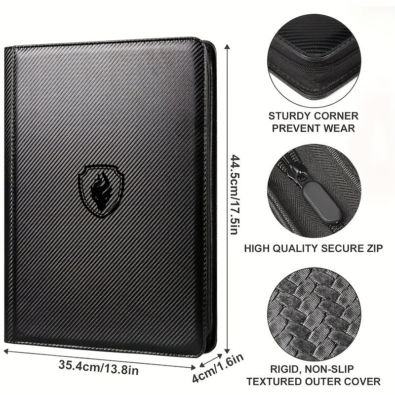 Fichário para Cards Colecionáveis com 1024 Bolsos, Pastas Premium para 16 Bolsos, Álbum de Cards com Carregamento Lateral para YuGiOh, MTG, TCG Card
