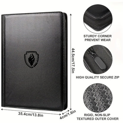 Fichário para Cards Colecionáveis com 1024 Bolsos, Pastas Premium para 16 Bolsos, Álbum de Cards com Carregamento Lateral para YuGiOh, MTG, TCG Card