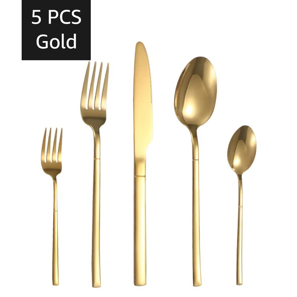 Conjuntos de talheres de ouro 30 peças, talheres de aço inoxidável, garfo de sobremesa, colher de café, talheres laváveis em lava-louças para jantar, cozinha e mesa.