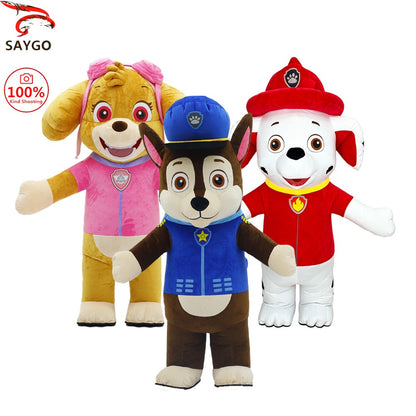 SAYGO Cartoon Dog Inflatable Costume Mascot Adult Character Cosplay Animal Birthday Halloween Party Event Set