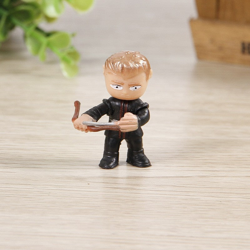 12 Pcs/Set New Q Avengers Mini Figures Hulk Thor Spider Man Action Figure Toys Superhero Model Toys For Children Christmas Gifts