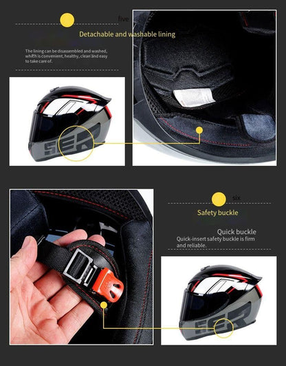 Capacete de Moto Retrô Bluetooth Fechado para Homens e Mulheres – Proteção Solar e Antiembaciamento Clássico