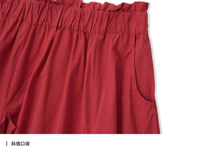 imakokoni 2025 Early Autumn Artistic Washed Braided Bow Half-Dress Casual Retro Women's A-Line Skirt255188