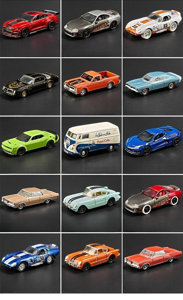 1:64 GT500 Supra Pontiac Carro Esportivo de Liga Modelo Miniatura de Metal Série Escala Veículos Modelo Brinquedo Presente para Crianças