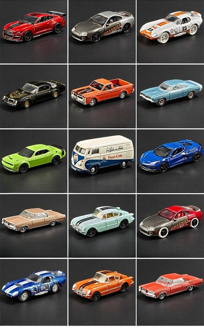 1:64 GT500 Supra Pontiac Carro Esportivo de Liga Modelo Miniatura de Metal Série Escala Veículos Modelo Brinquedo Presente para Crianças