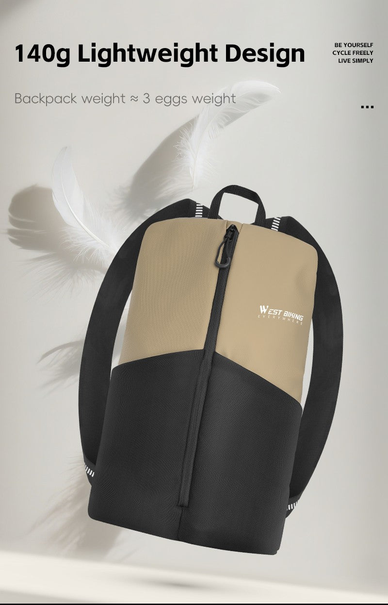 WEST BIKING Portable Lightweight Cycling Backpack Multi-Pocket Design Reflective Water Repellent Trekking Backpack Elastic Strap